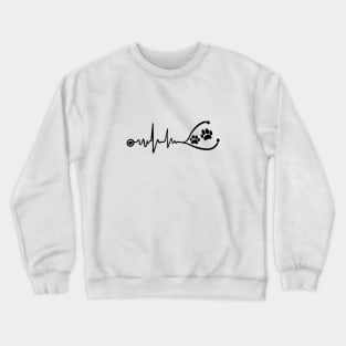 Veterinary doctors stethoscope with paws Crewneck Sweatshirt